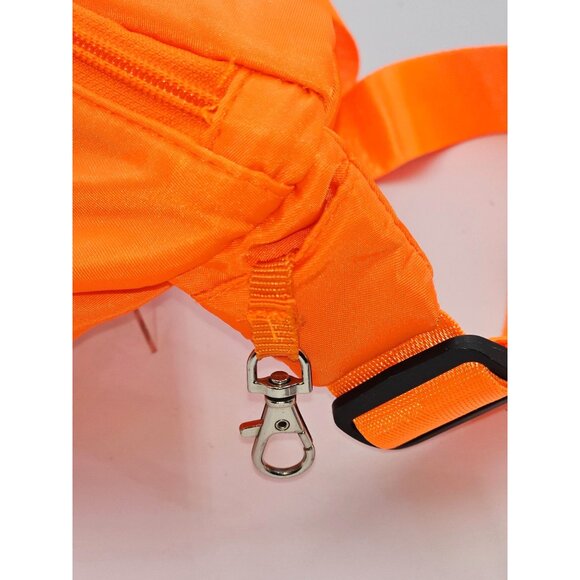 Foldie Unisex Neon Orange Lightweight Fanny Pack Adjustable Strap Waist Bag 2732 - Picture 10 of 16